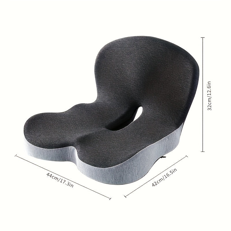Contoured Memory Foam Seat Cushion Duo for Office and Car | Two Cushions, Two Seats | Seat Cushions