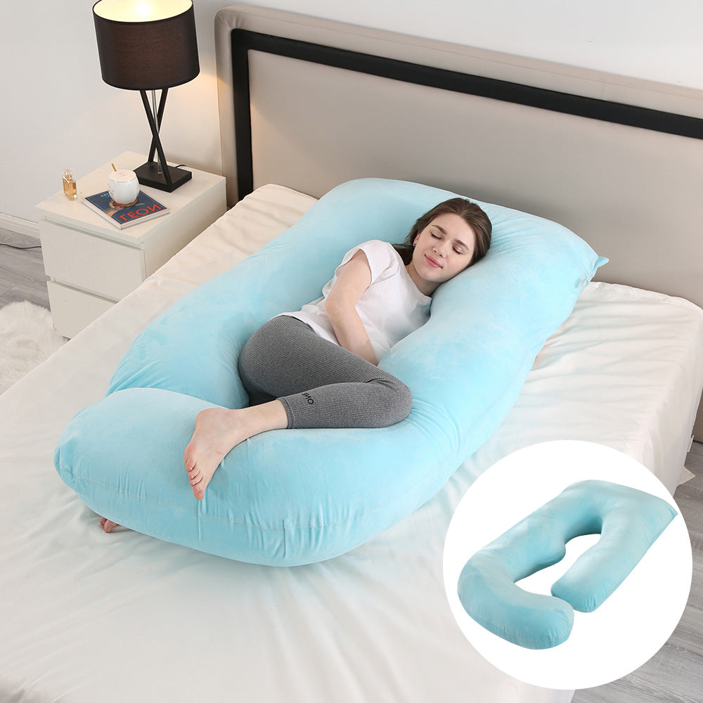 U-Shaped Full Body Pillow with Removable Cover