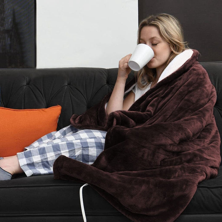 Electric Heated Flannel Blanket with Six Heat Levels and 1 to 8 Hour Timer | Six-Level Heated Blanket With Timer | Heated Blankets