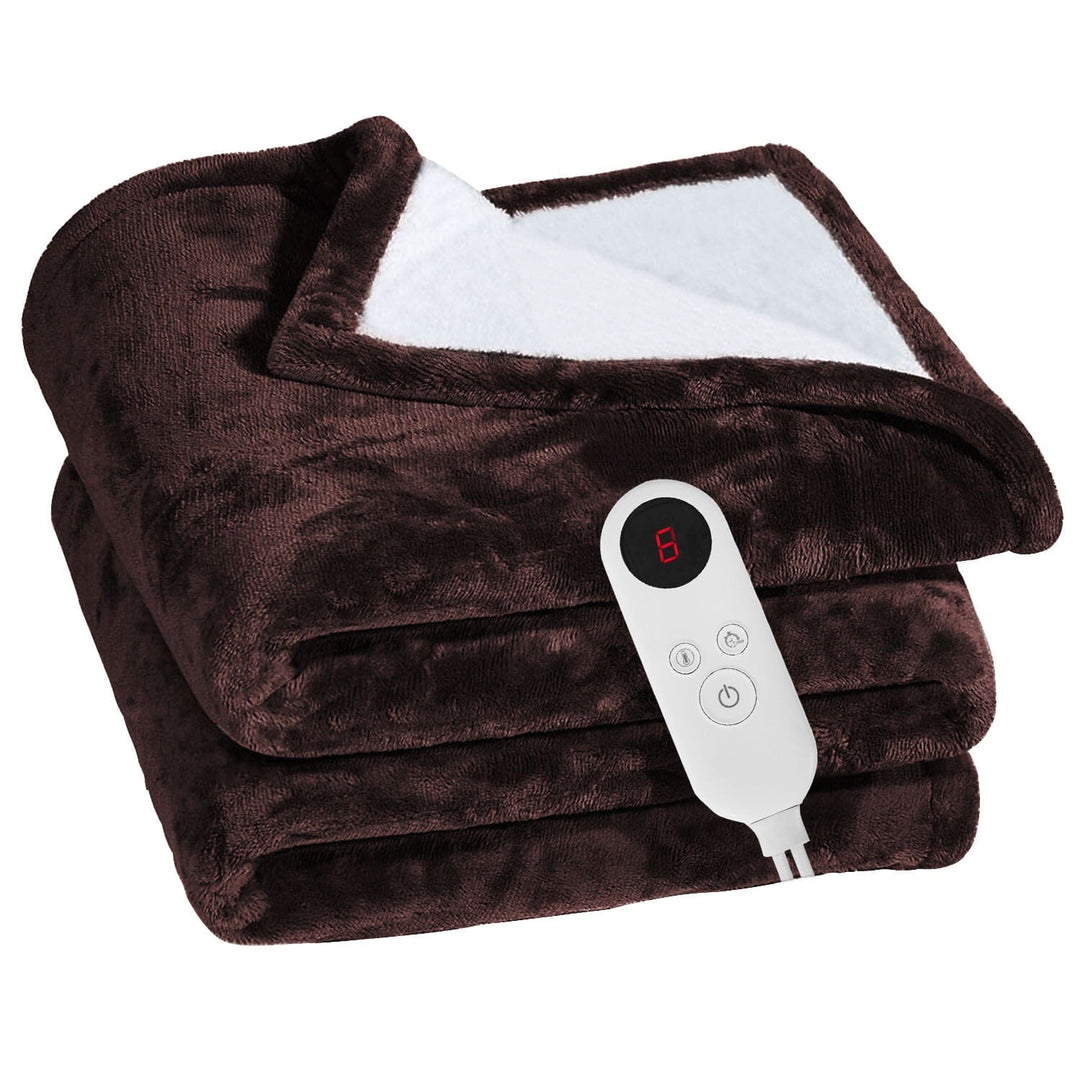 Electric Heated Flannel Blanket with 6 Heat Settings and 1-8 Hour Timer | Six Heat Levels, Flexible Timer | Heated Blankets