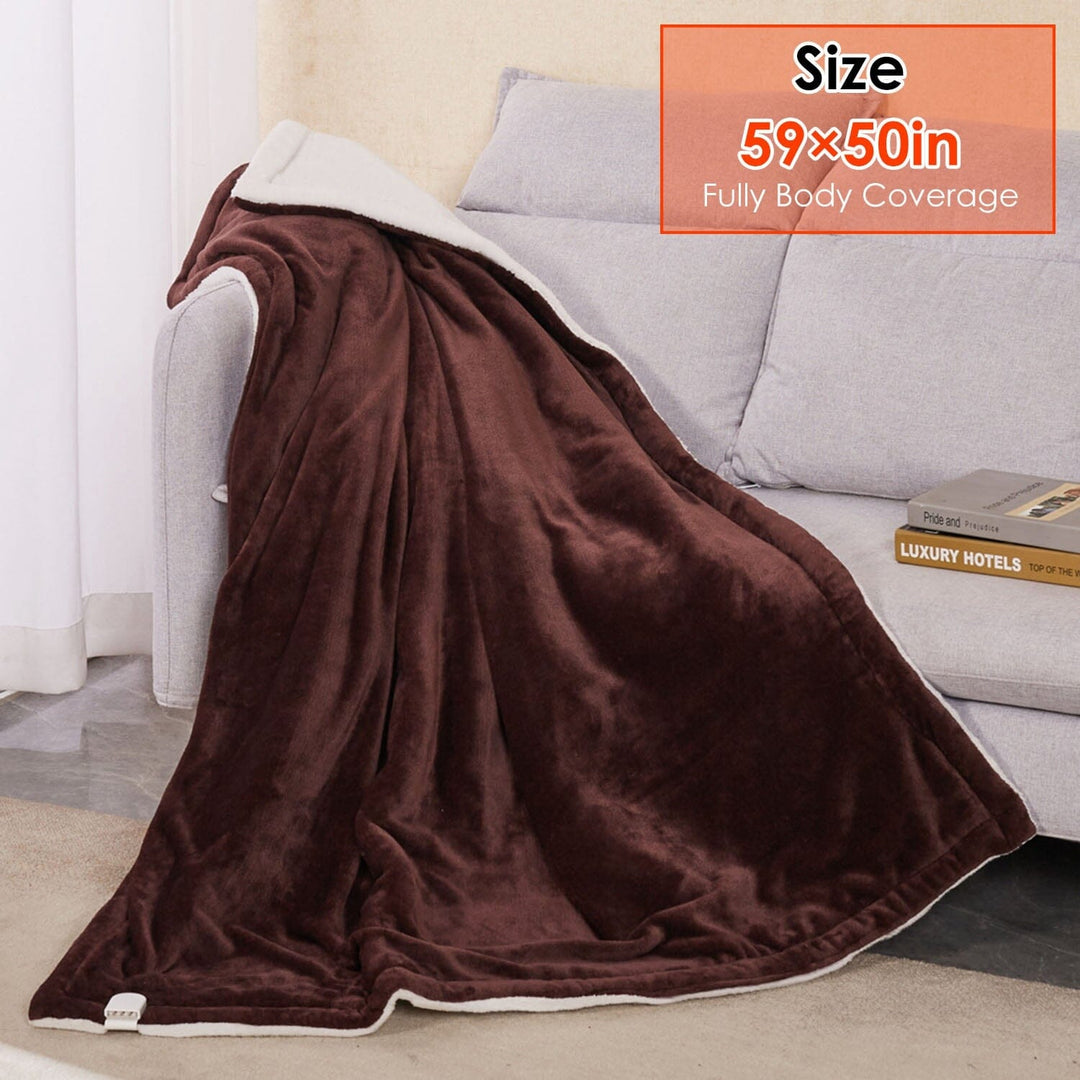 Electric Heated Flannel Blanket with 6 Heat Settings and 1-8 Hour Timer | Six Heat Levels, Flexible Timer | Heated Blankets