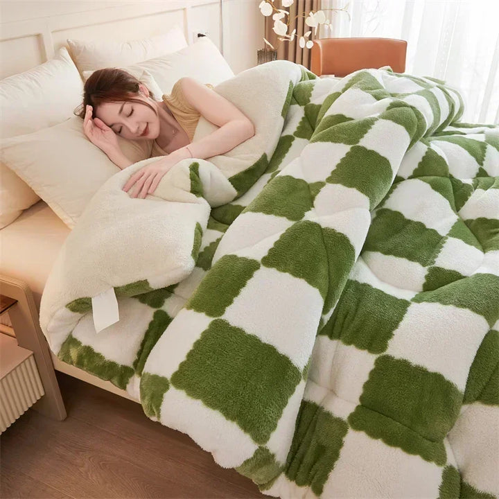 Quilted Plaid Weighted Blanket, Five Size and Weight Options | Plaid Quilted Weighted Calm | Weighted Blankets