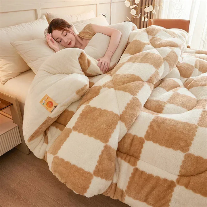 Quilted Plaid Weighted Blanket, Five Size and Weight Options | Plaid Quilted Weighted Calm | Weighted Blankets