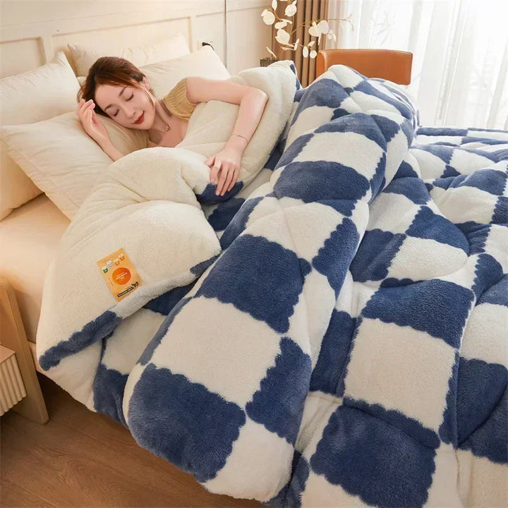 Quilted Plaid Weighted Blanket, Five Size and Weight Options | Plaid Quilted Weighted Calm | Weighted Blankets