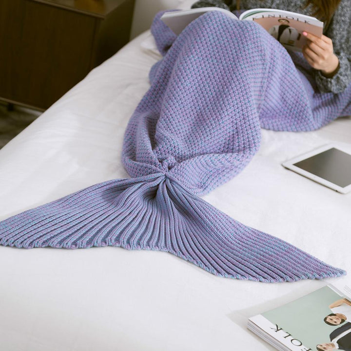 Crocheted Mermaid Tail Blanket in Soft Cotton Blend, Child and Adult | Snuggly Mermaid Tail Crochet | Throw Blankets