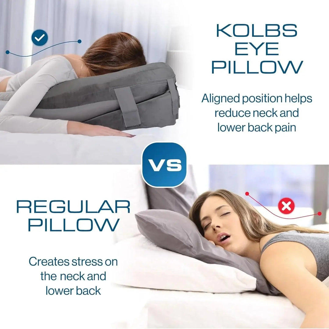 Face-Down Memory Foam Comfort Pillow with Warm and Cool Sides | Face-Down Rest with Open Space | Bed Pillows