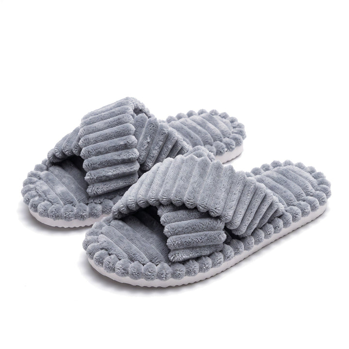 Cozy Plush Winter Moon Slippers with Cushioned Sole | Warm Moon-Shaped Steps for Winter | Slippers