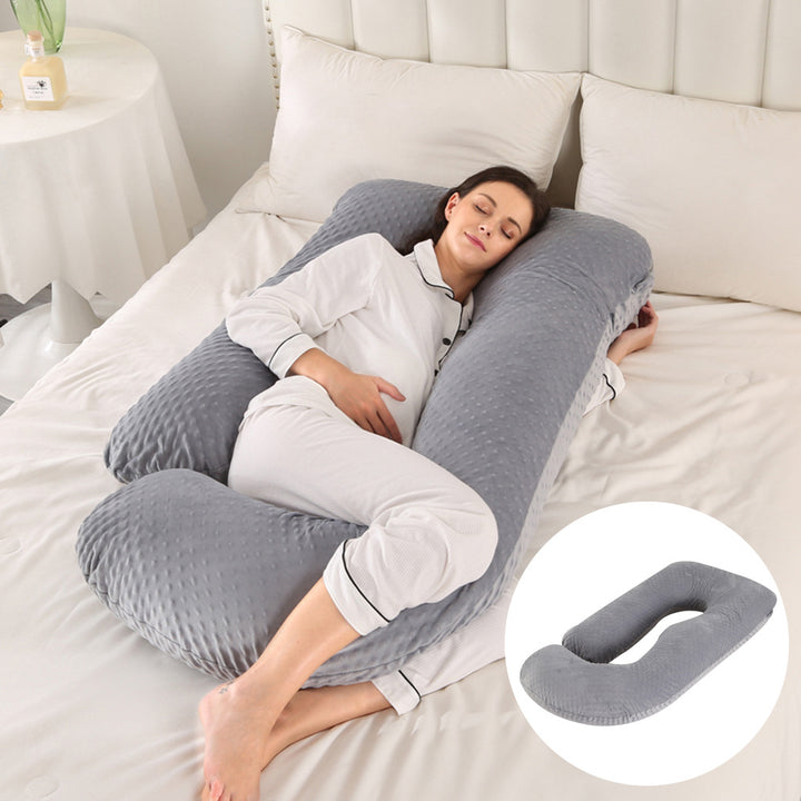 U-Shaped Full Body Pillow with Removable Cover