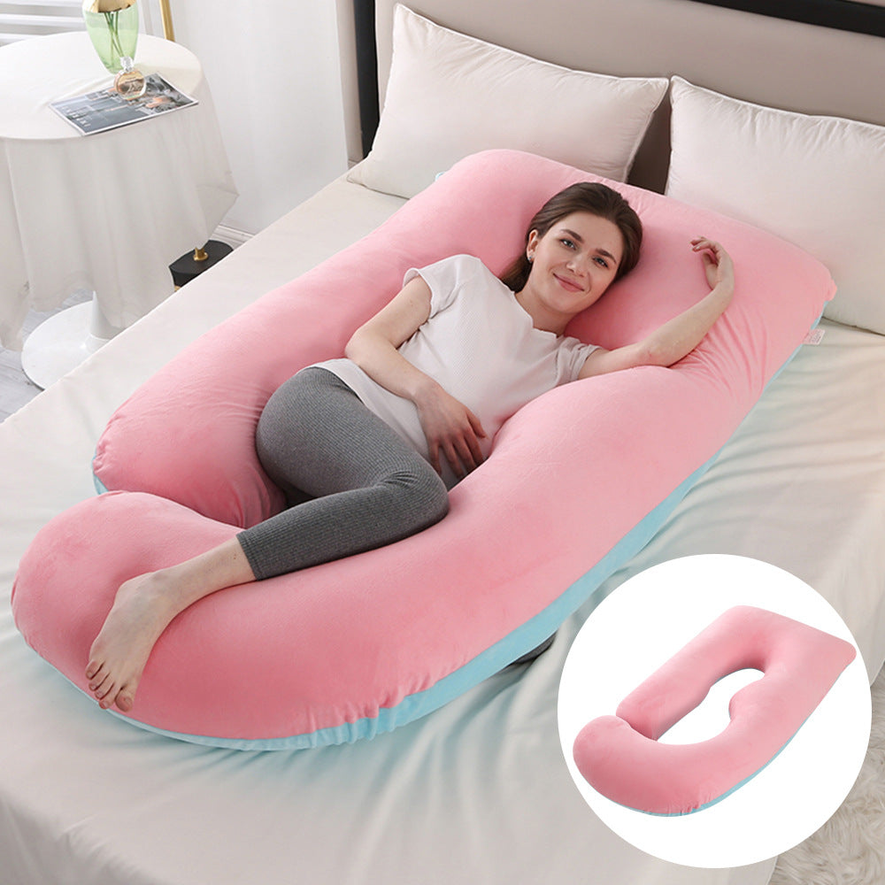 U-Shaped Full Body Pillow with Removable Cover