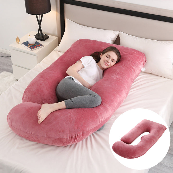 U-Shaped Full Body Pillow with Removable Cover