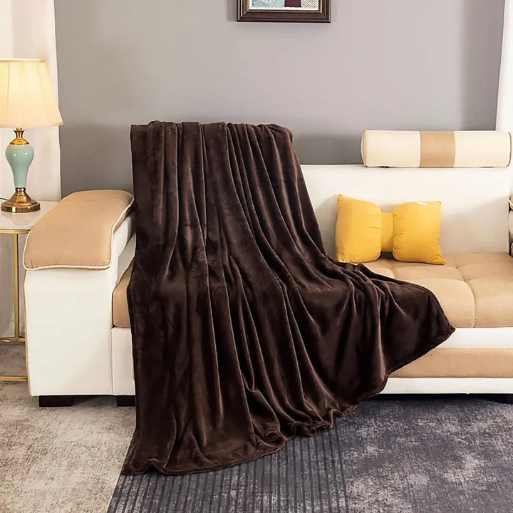 Faux Fur Mink Fleece Throw Blanket in Five Bed Sizes, Hypoallergenic | Mink-Look Fleece, Five Sizes | Throw Blankets