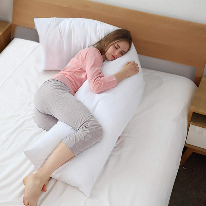 Full Body Support Pillow with Optional Pillowcase in Five Colours | Long-Lasting Full Body Support | Body Pillows