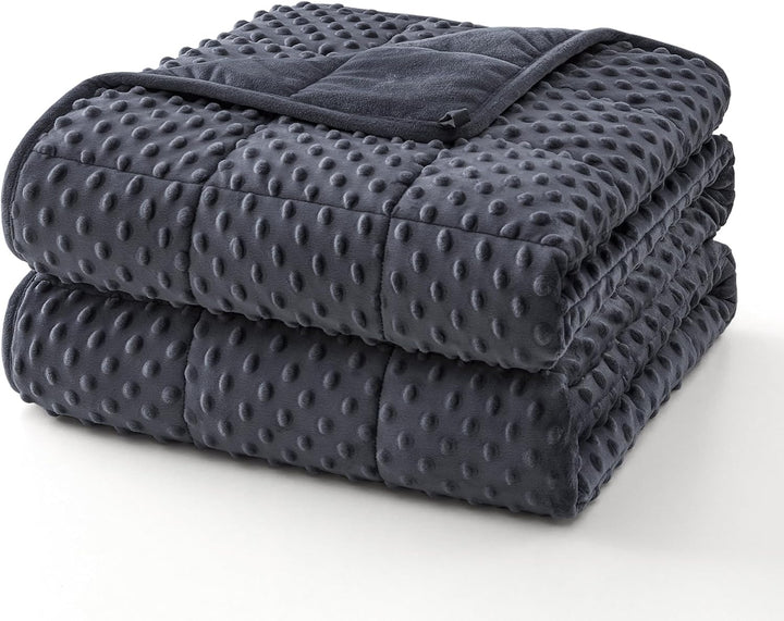 Dots Weighted Blanket with Cooling Microfiber Layer, 5 to 25 lb | Dotted Weighted Blanket That Stays Cool | Weighted Blankets