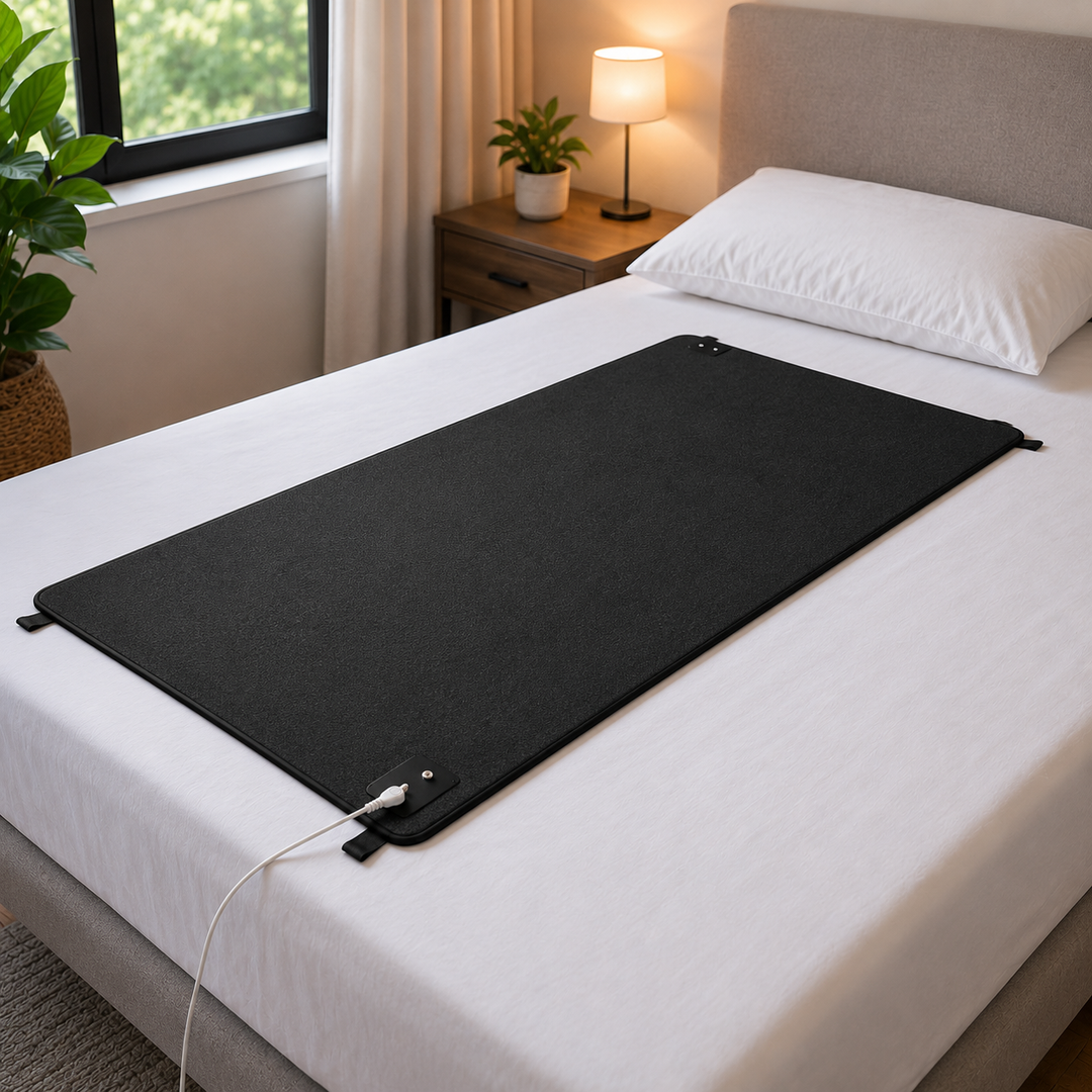 Grounding Mattress Pad with Adjustable Straps for Bed Use | Conductive Mattress Layer | Mattress Pads