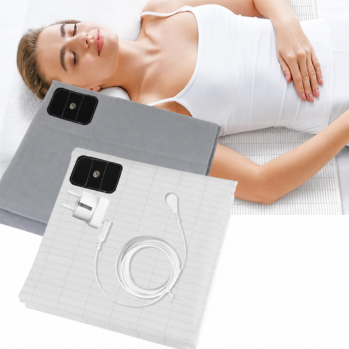 Grounding Sheet with Cotton and Silver Fiber, Connection Cord Included | Conductive Cotton Sheet with Cord | Bed Sheets