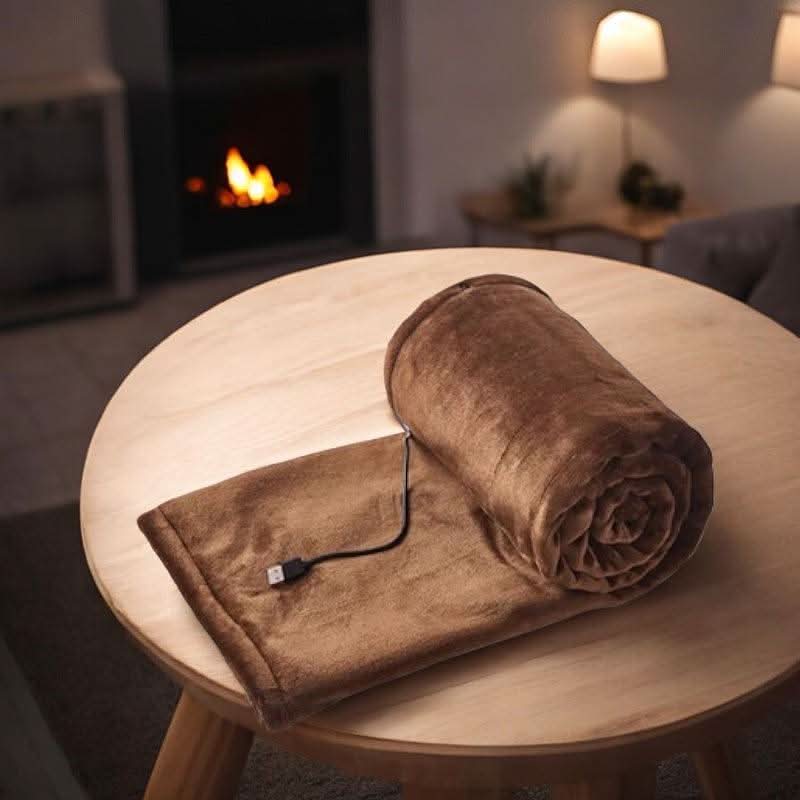 Portable USB Electric Heated Wearable Blanket with Snap Closures, 39 x 31 in | Snap-On USB Heated Blanket | Heated Blankets