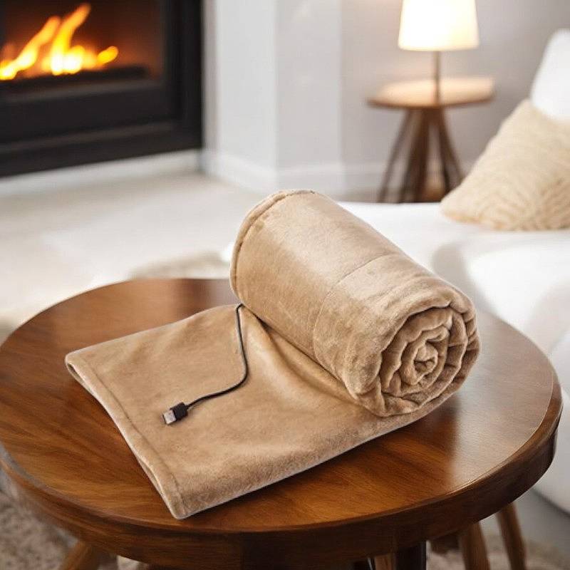 Portable Electric Heated Blanket with 3 Heat Settings and Flannel | Three Heat Settings, Soft Flannel | Heated Blankets