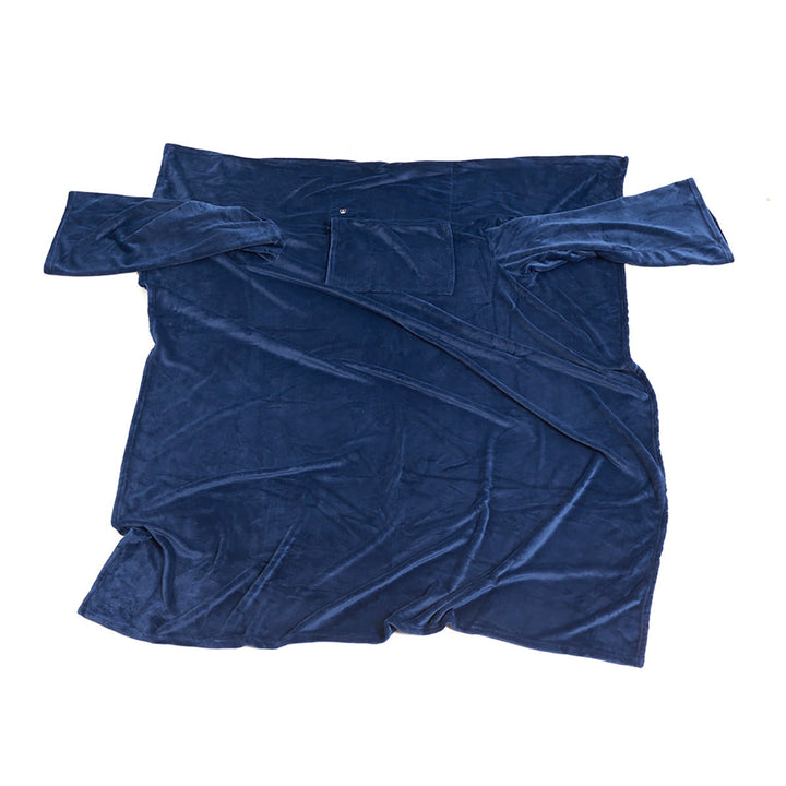 Heated Wearable Blanket with Sleeves and Chest Heating Panel | Heated Wearable Fleece Comfort | Heated Blankets