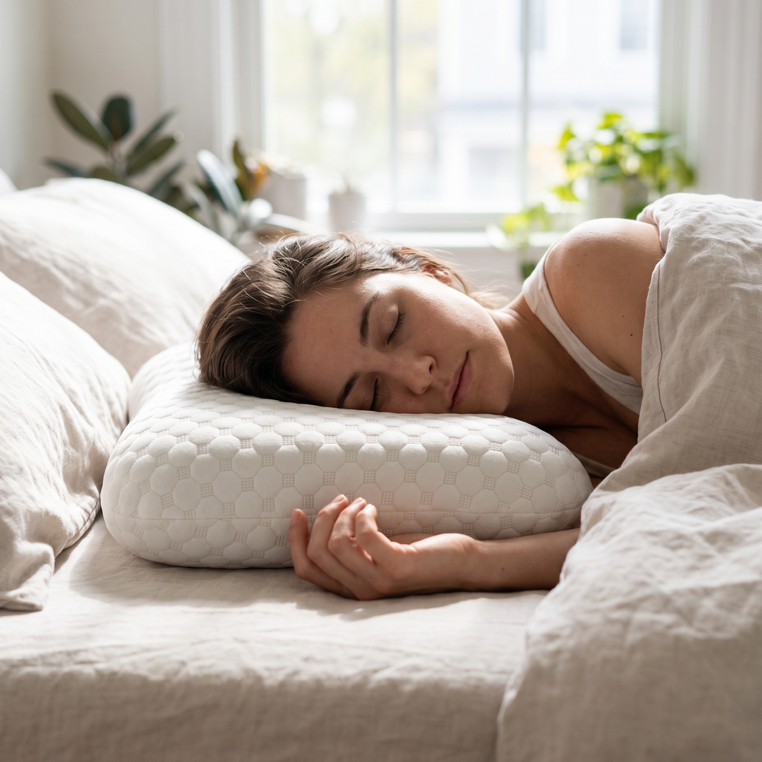 Ear Piercing Donut Pillow for Side Sleepers | Sleep on Your Side Without Ear Pressure | Bed Pillows
