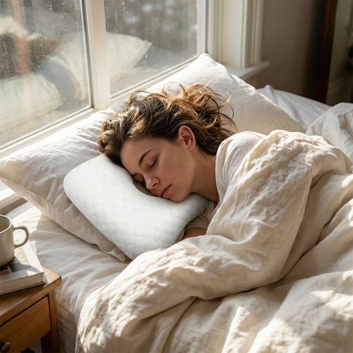 Ear Piercing Donut Pillow for Side Sleepers | Sleep on Your Side Without Ear Pressure | Bed Pillows