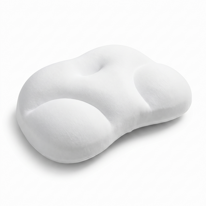 Plush Memory Foam Neck Pillow for Deep Sleep with 3D Contour | Plush Contour for Better Rest | Bed Pillows