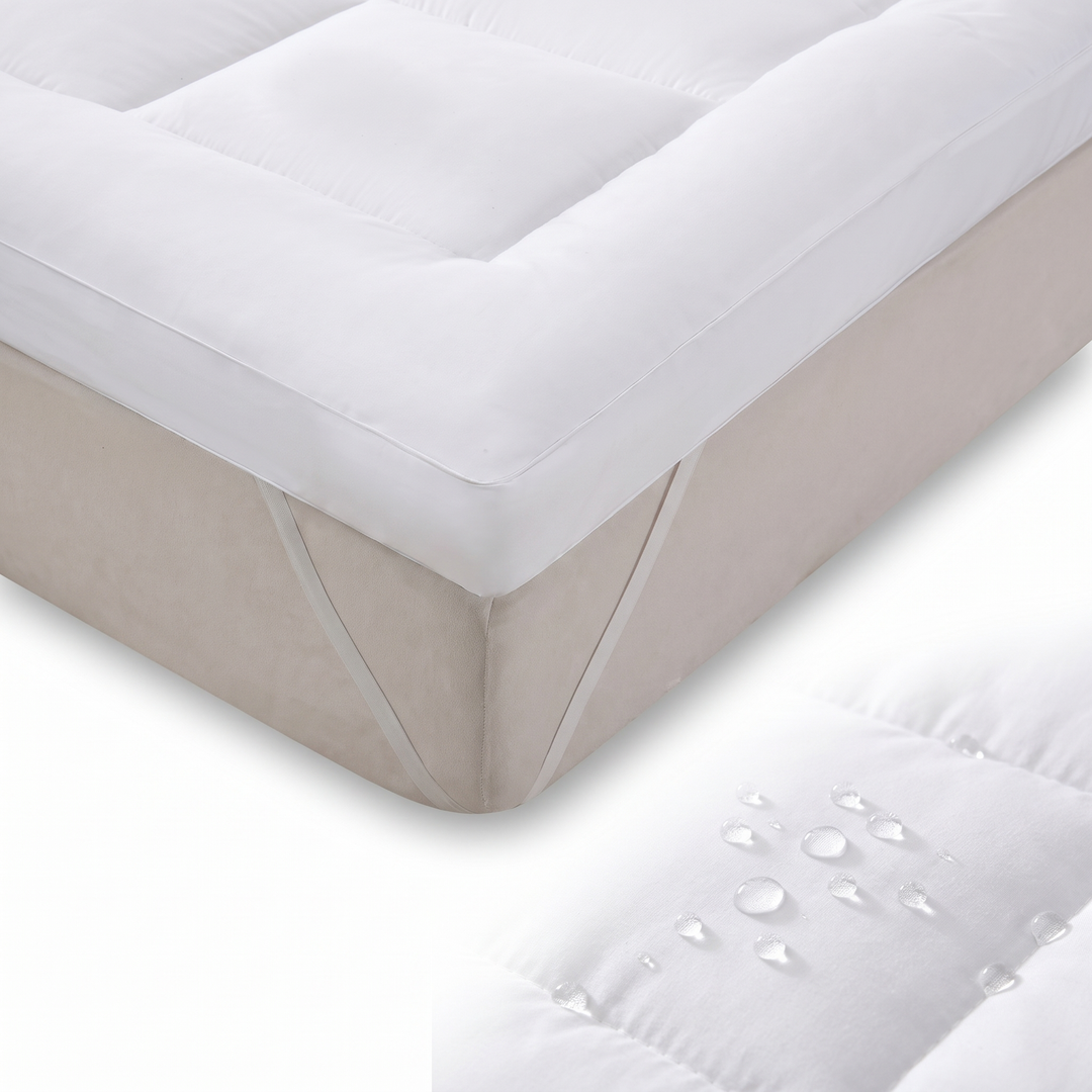 Quilted Waterproof Mattress Pad with Quiet 3-Layer TPU Protection | Quiet Protection, Soft Top | Mattress Protectors