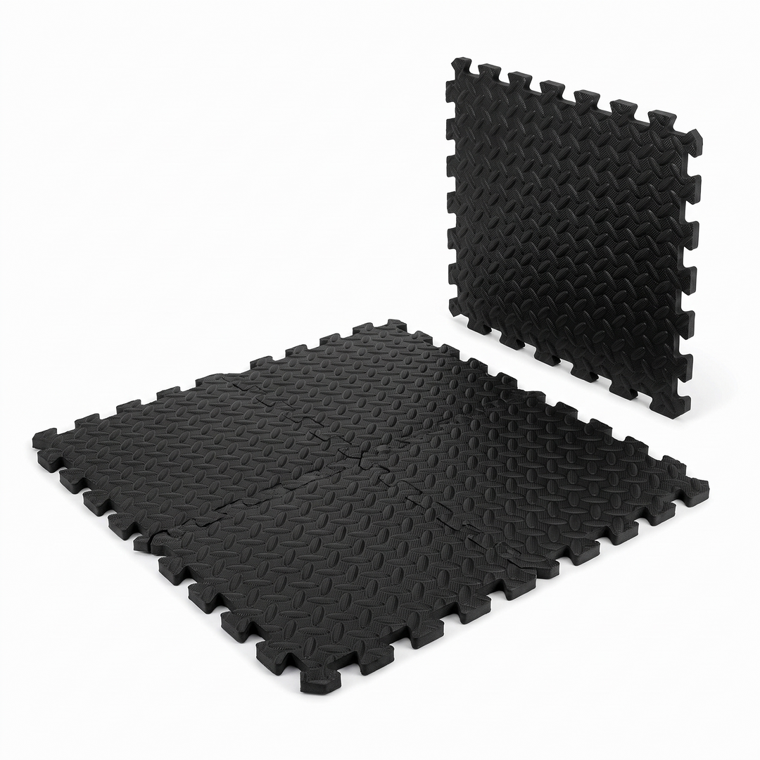 Interlocking Gym Mat Flooring Tiles for Home Workout Zones | Cushioned Floor Tiles for Training | Gym Mats