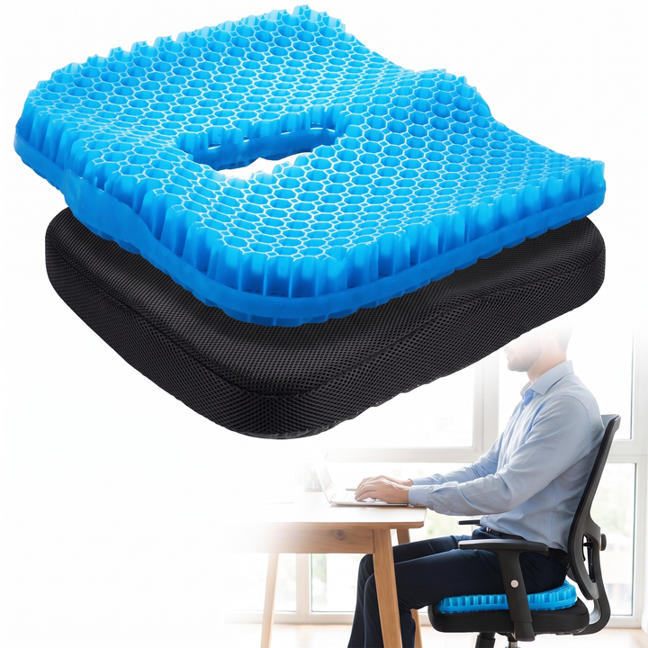 Honeycomb Gel Seat Cushion for Office Chair and Car Seat | Cooler Comfort for Long Sitting | Seat Cushions