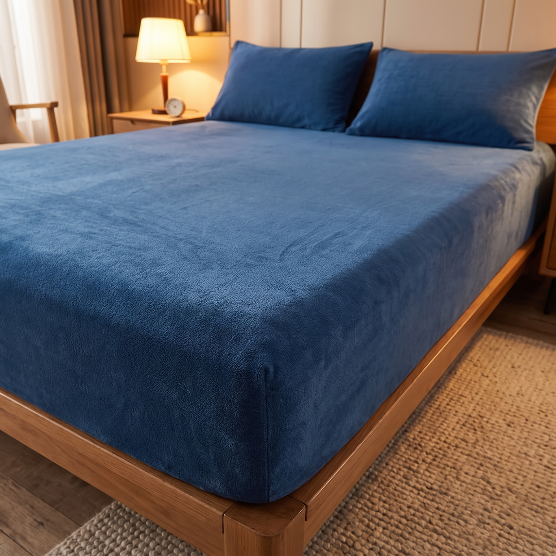 Plush Fleece Sheet Set with Deep-Pocket Fitted Sheet | Warm, Soft Sheets for Cold Nights | Bedding Sets