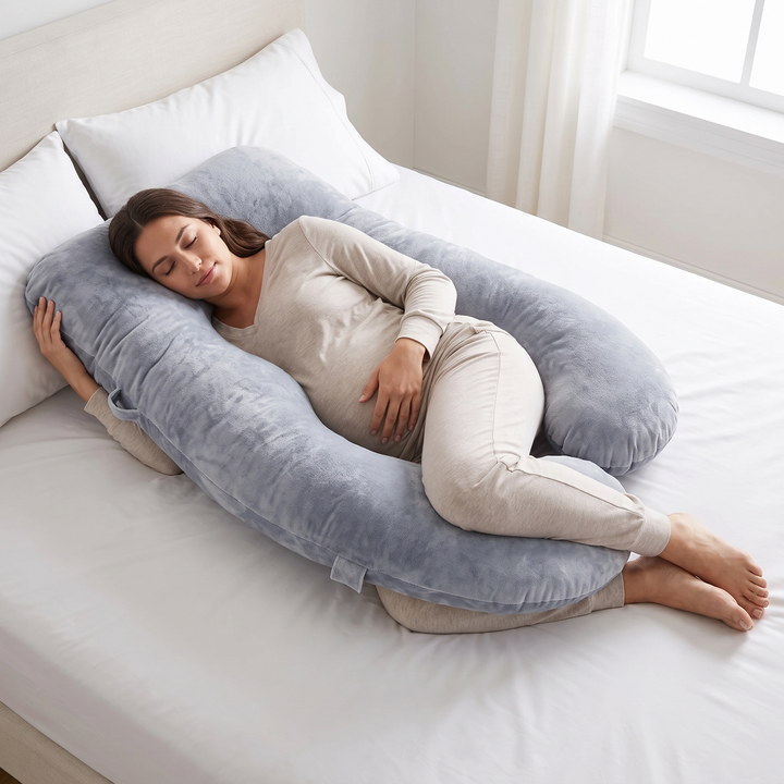 Cooling U-Shaped Full Body Pregnancy Pillow | Support for Back, Belly and Knees | Pregnancy Pillows