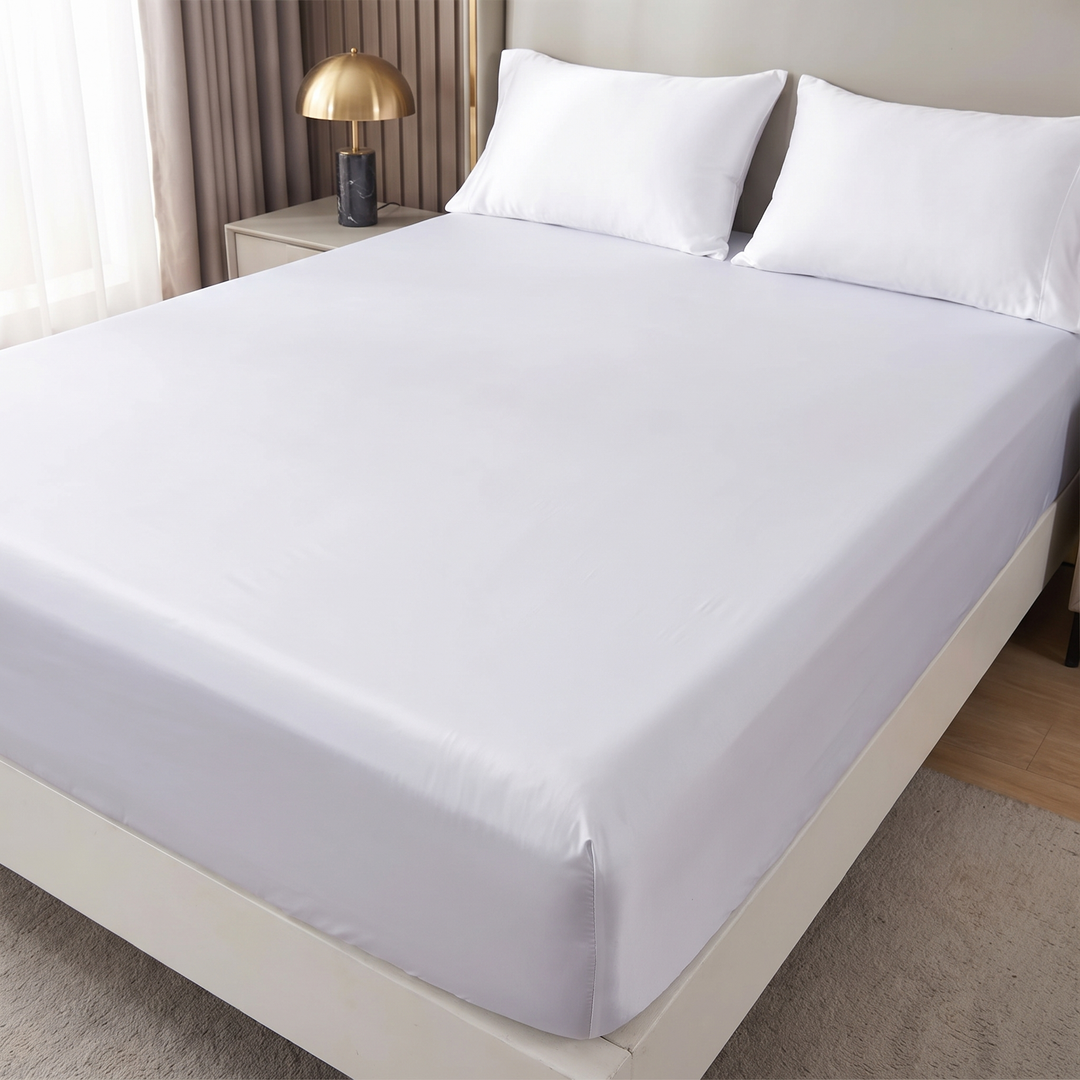 Bamboo Cooling Fitted Sheet in Smooth Twill with Deep Pockets | Cool, Smooth Sleep Surface | Fitted Sheets