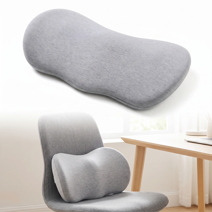 Ergonomic Memory Foam Lumbar Support Cushion for Bed, Car and Sofa | Back Support Anywhere You Sit | Lumbar Pillows