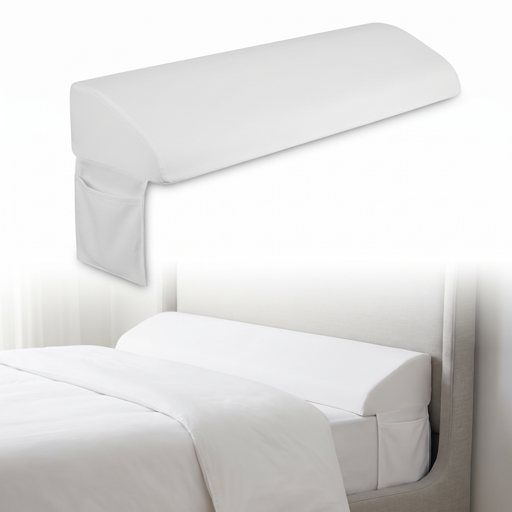 Mattress Gap Wedge Pillow with Silicone Grip and Side Pockets | Close the Gap Beside Your Headboard | Wedge Pillows