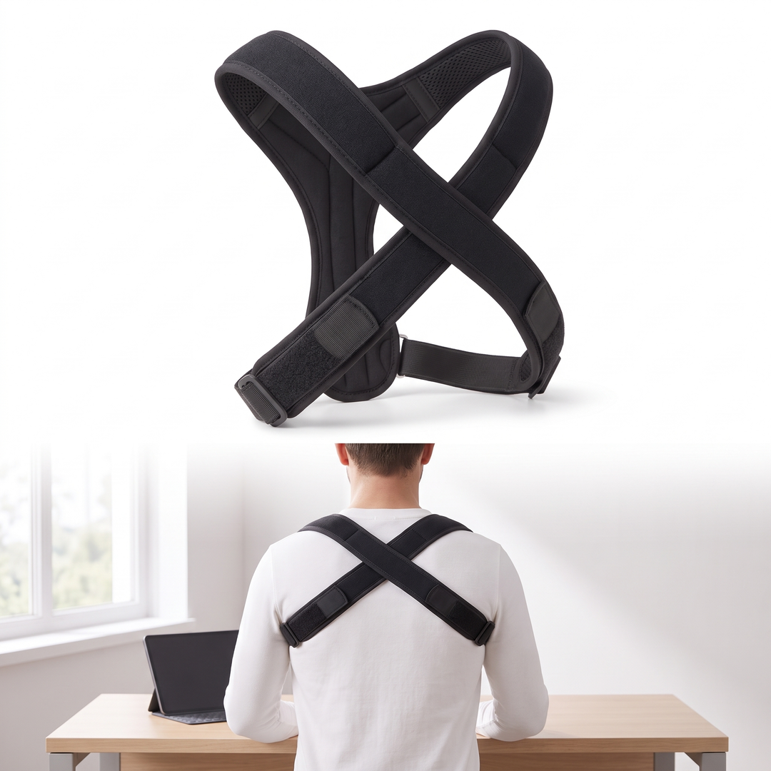 Adjustable Posture Corrector for Desk Work with Padded Straps | Gentle Reminder to Sit Tall | Posture Supports
