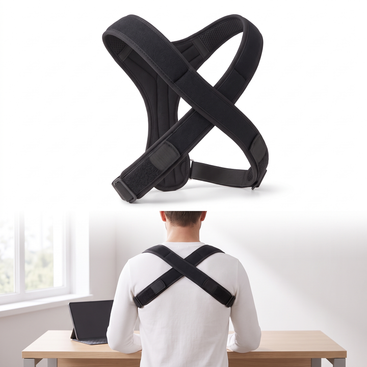 Adjustable Posture Corrector for Desk Work with Padded Straps | Gentle Reminder to Sit Tall | Posture Supports