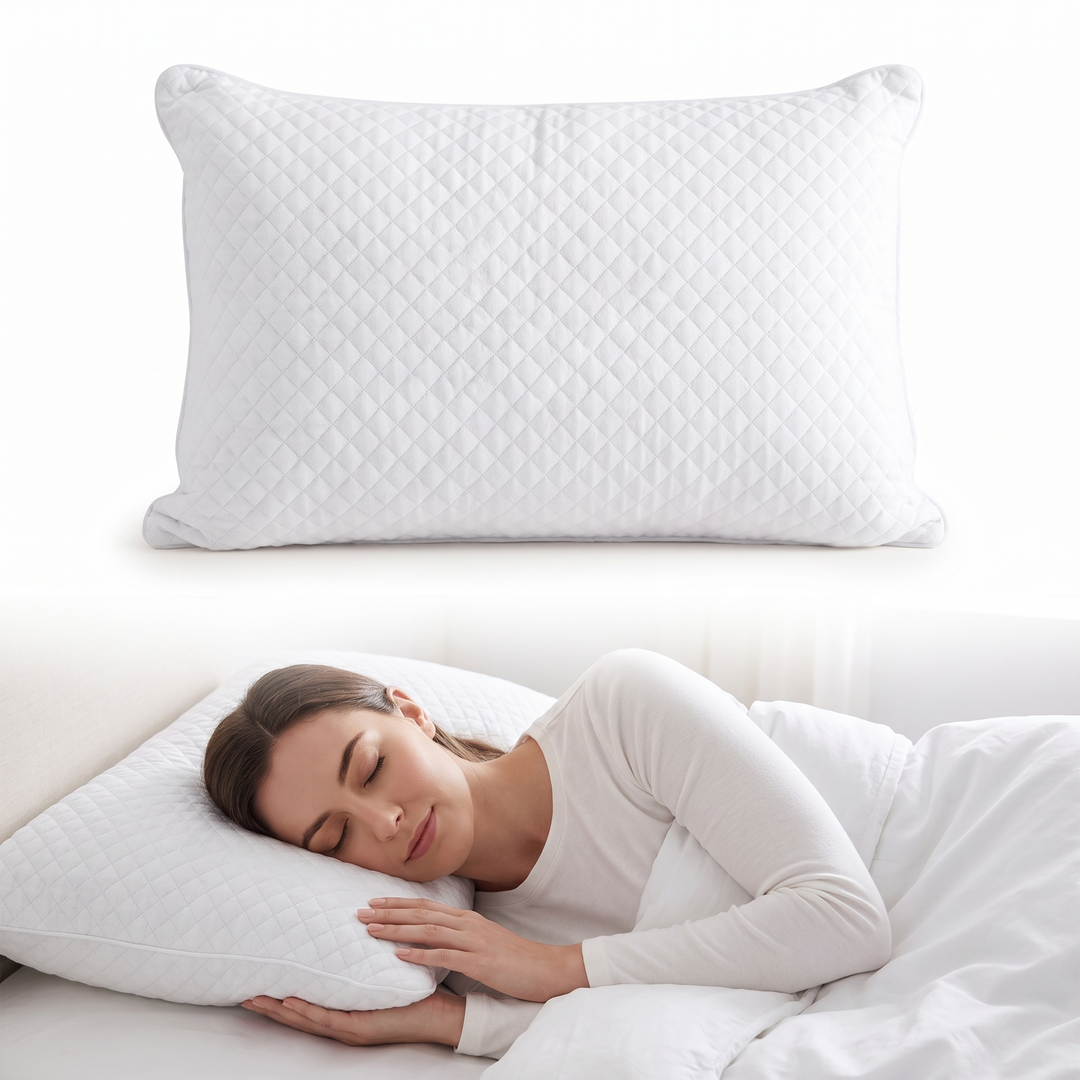 Adjustable Shredded Memory Foam Pillow for Side Sleepers | Customize the Height Yourself | Bed Pillows