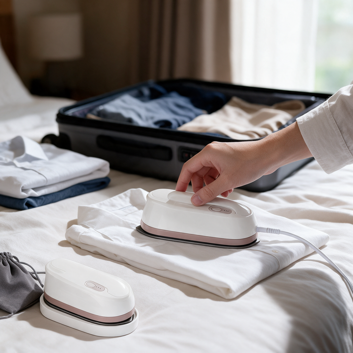 Compact Mini Travel Iron with Ceramic Soleplate | Pocket-Size Crease Fixer | Travel Accessories