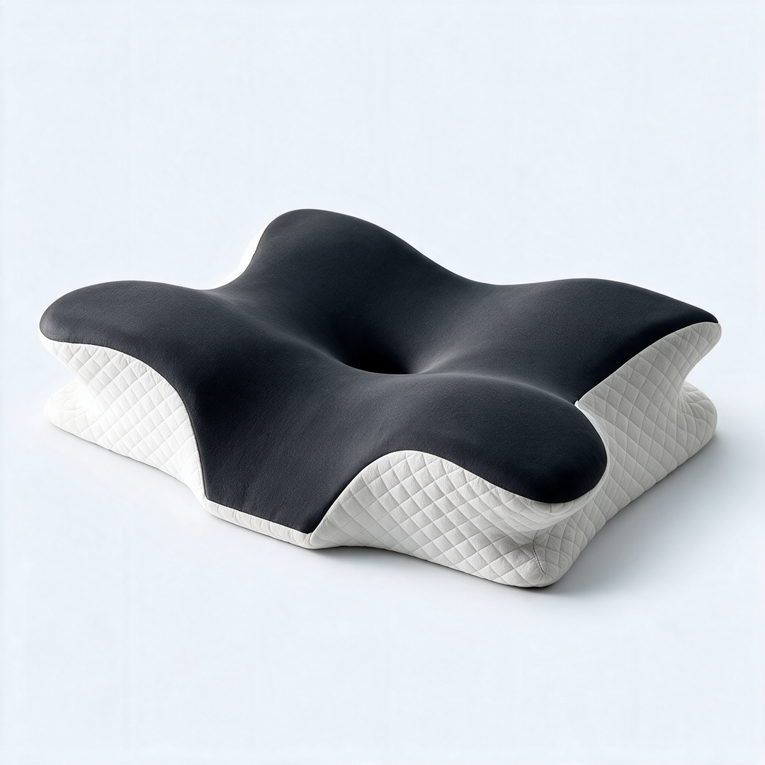 Two-Height Memory Foam Cervical Pillow with Breathable Cover | Switch Heights by Turning It Over | Bed Pillows