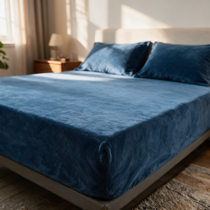 Plush Fleece Sheet Set with Deep-Pocket Fitted Sheet | Warm, Soft Sheets for Cold Nights | Bedding Sets
