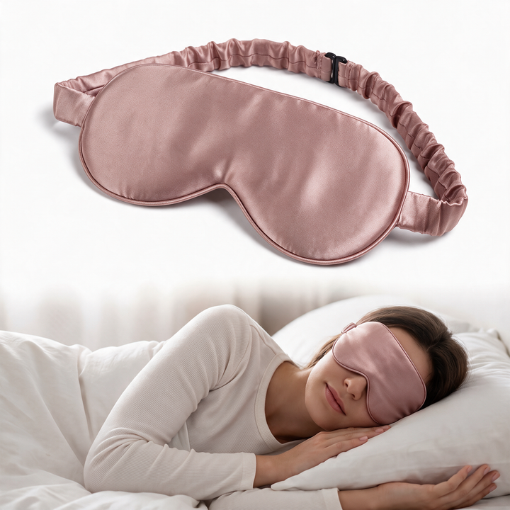 Bamboo Rayon Sleep Mask with Contoured Fit and Adjustable Strap | Cool, Lightweight Light Blocking | Sleep Masks