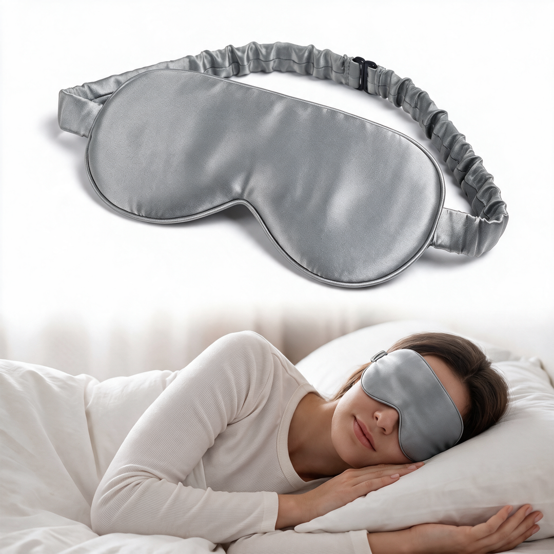Bamboo Rayon Sleep Mask with Contoured Fit and Adjustable Strap | Cool, Lightweight Light Blocking | Sleep Masks