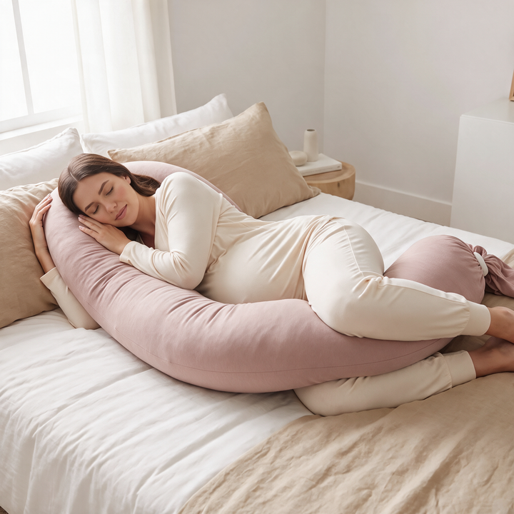 Adjustable Pregnancy Body Pillow with Microbead Fill | Shapeable Support for Side Sleeping | Pregnancy Pillows