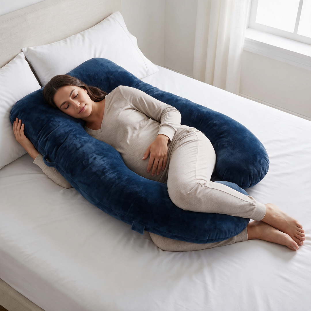 Cooling U-Shaped Full Body Pregnancy Pillow | Support for Back, Belly and Knees | Pregnancy Pillows