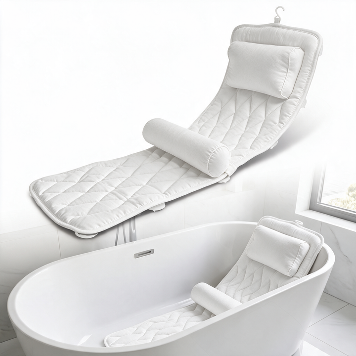 Full Body Bath Pillow with Non-Slip Underside | Soak in Comfort | Bath Pillows