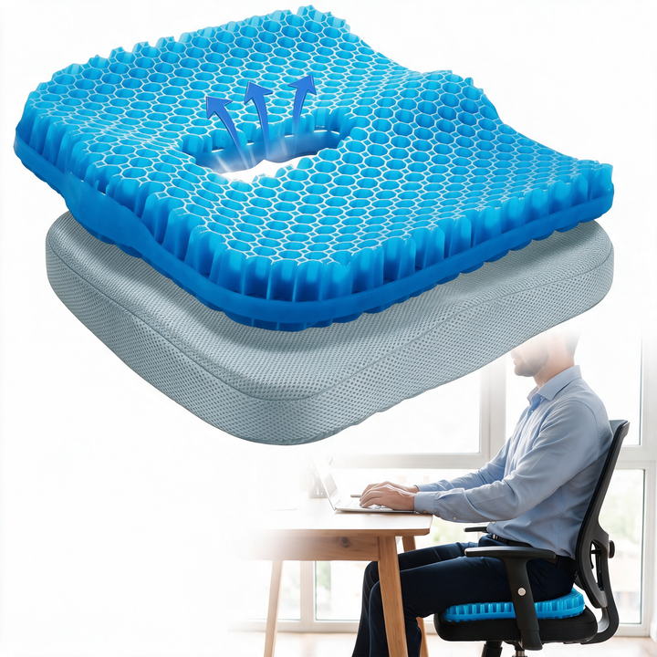 Honeycomb Gel Seat Cushion for Office Chair and Car Seat | Cooler Comfort for Long Sitting | Seat Cushions