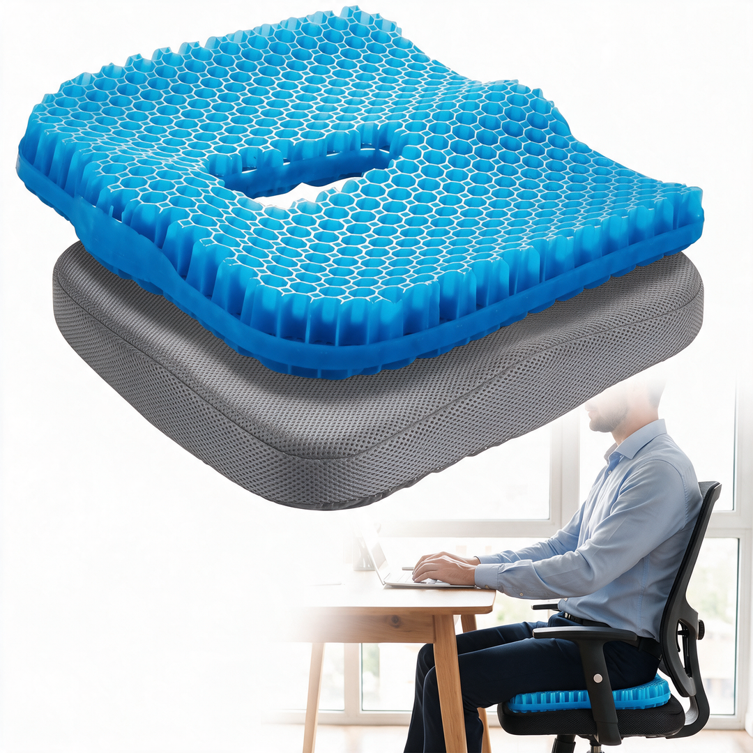 Honeycomb Gel Seat Cushion for Office Chair and Car Seat | Cooler Comfort for Long Sitting | Seat Cushions
