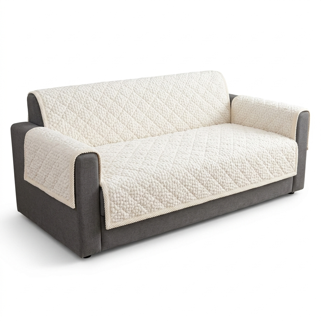 Pet Proof Quilted Sofa Protector Slipcover with Non Slip Backing | Pet-Proof Quilted Geometric Cover | Sofa Covers