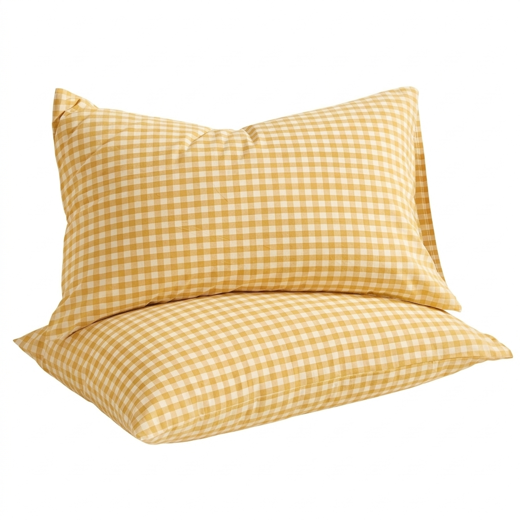 Soft Checkered Plaid Microfiber Pillowcases with Envelope Closure, Set of 2 | Cheerful Checks for Cozy Beds | Pillowcases