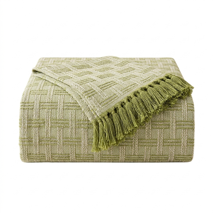 Quilted Geometric Sofa Cover with Tassels, Brushed Microfiber | Brushed Quilted Geometric Sofa Cover | Sofa Covers
