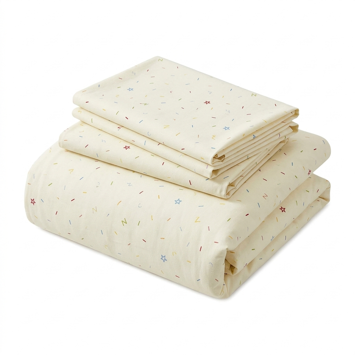 Creamy Pastel Sprinkles Print Duvet Cover Set with Pillowcases | Pastel Sprinkles Print for Playful Beds | Bedding Sets